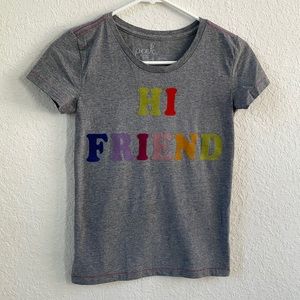 {Peek...} Gray Graphic Shirt w Felt Lettering